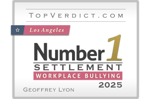 Geoffrey Lyon - Number 1 Settlement - Workplace Bullying - 2025 Badge